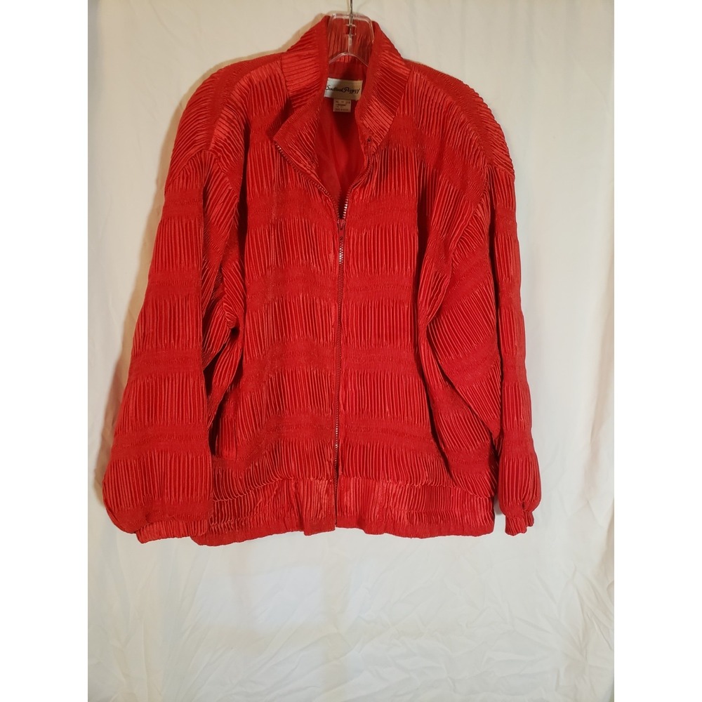 Women's Southwest Pizzazz Vintage Scrunched Red Jacket Size M
